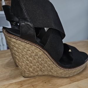 Jessica Simpson Black Wedge Sandle